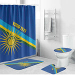 Rwanda Basketball Custom Bathroom Set Go Champions Imigongo Folk Pattern