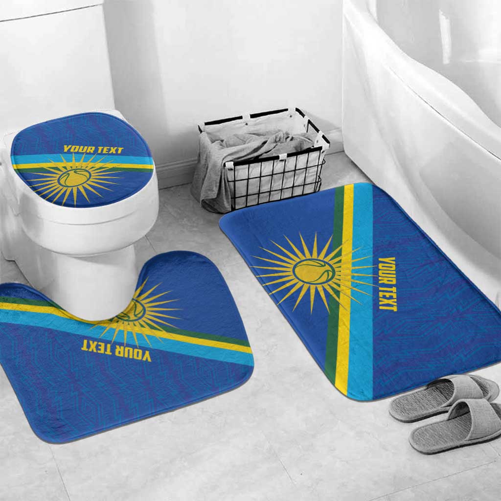 Rwanda Basketball Custom Bathroom Set Go Champions Imigongo Folk Pattern