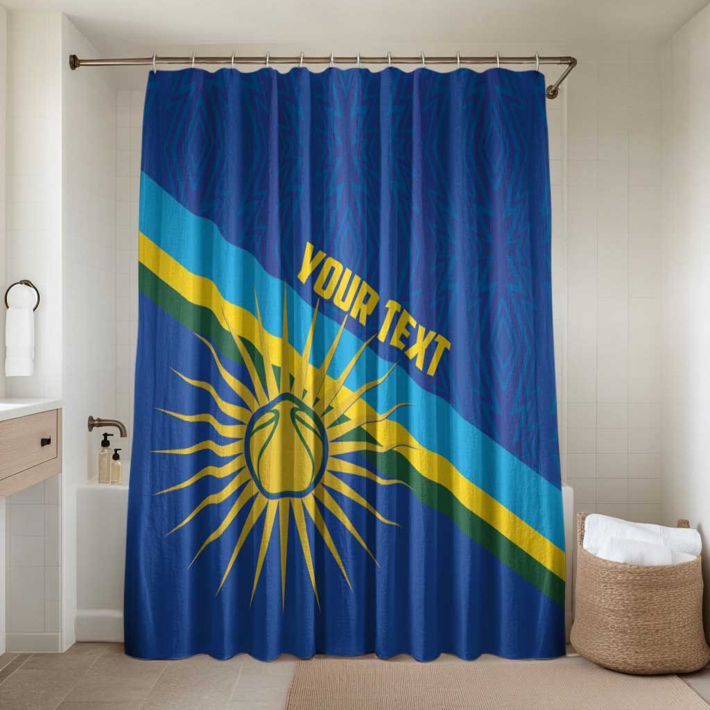 Rwanda Basketball Custom Bathroom Set Go Champions Imigongo Folk Pattern