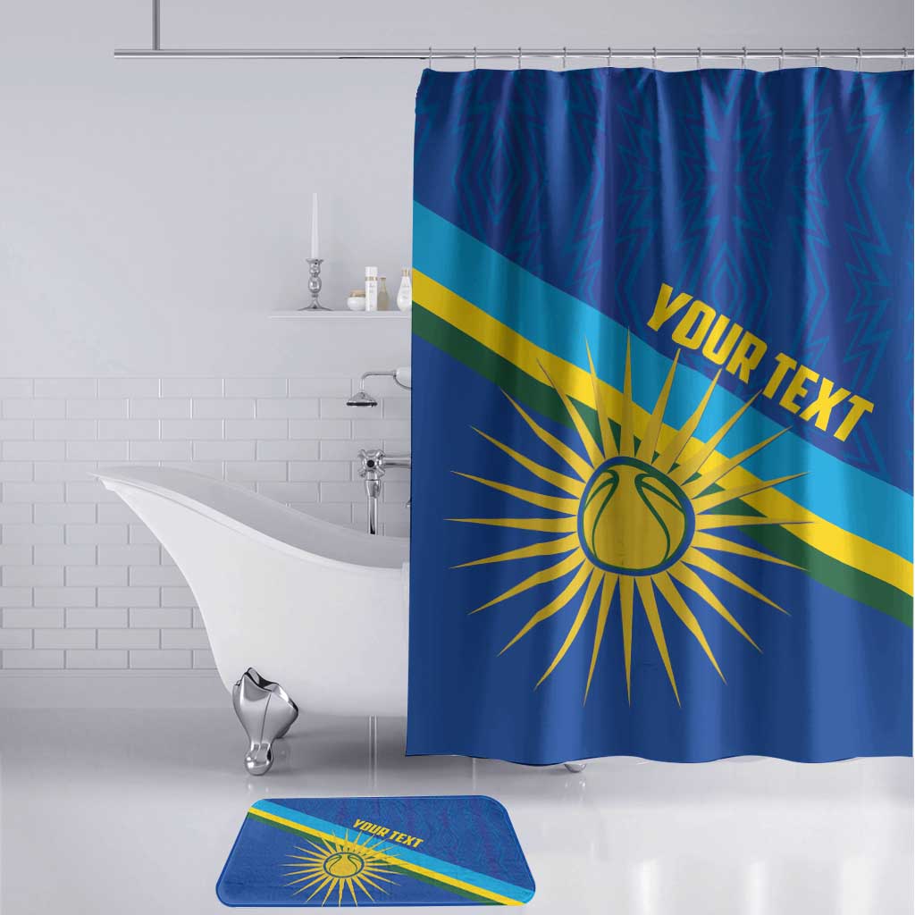 Rwanda Basketball Custom Bathroom Set Go Champions Imigongo Folk Pattern