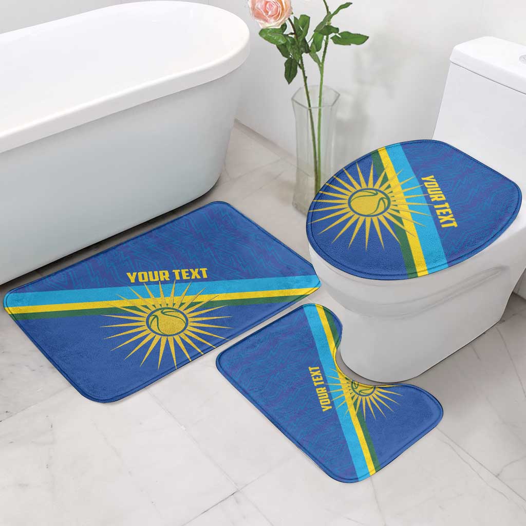 Rwanda Basketball Custom Bathroom Set Go Champions Imigongo Folk Pattern