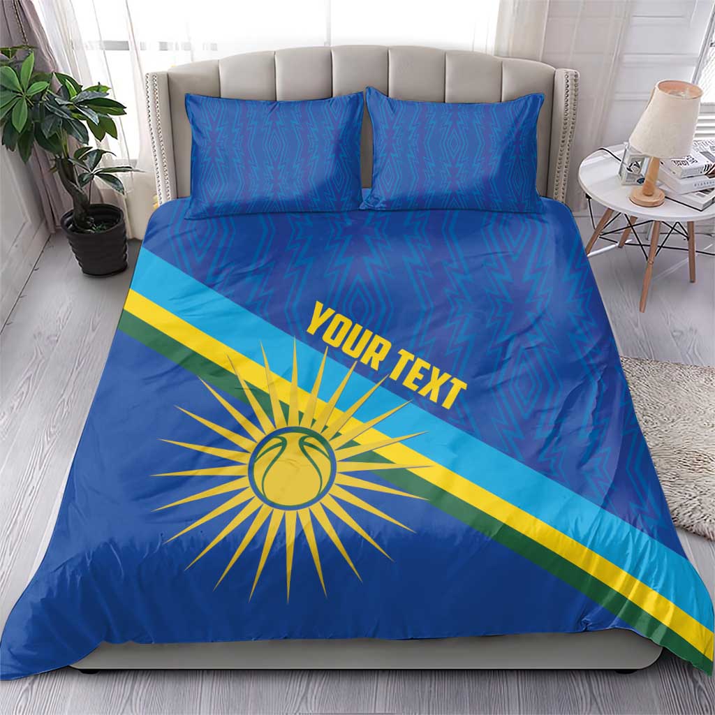 Afro Basketball Custom Rwanda Bedding Set Go Champions Imigongo Folk Pattern - African Pride