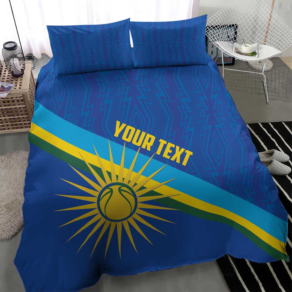 Afro Basketball Custom Rwanda Bedding Set Go Champions Imigongo Folk Pattern - African Pride