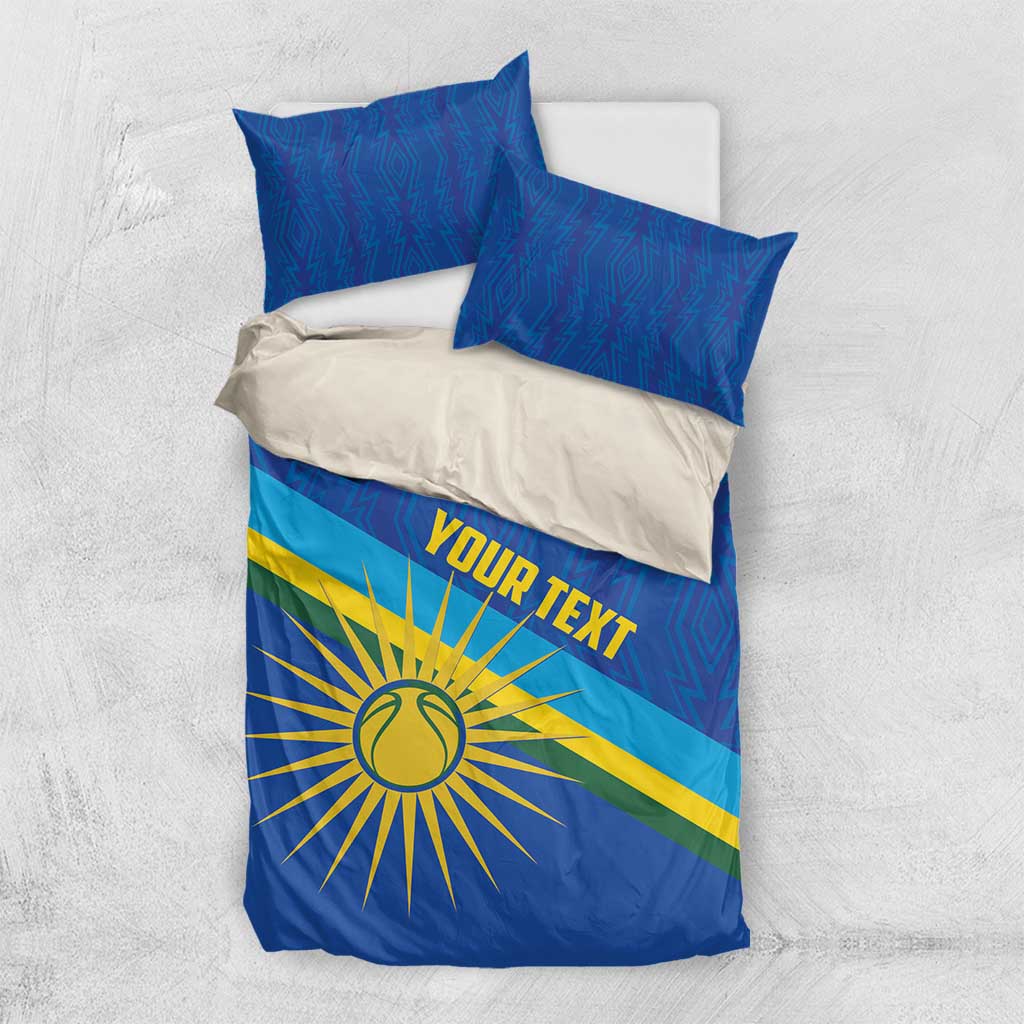 Afro Basketball Custom Rwanda Bedding Set Go Champions Imigongo Folk Pattern - African Pride