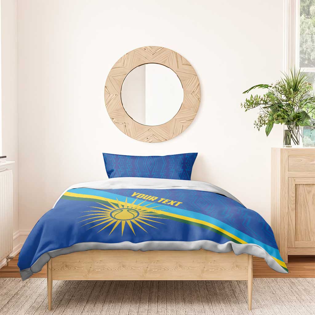 Afro Basketball Custom Rwanda Bedding Set Go Champions Imigongo Folk Pattern - African Pride