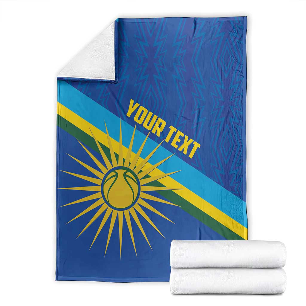 Afro Basketball Custom Rwanda Blanket Go Champions Imigongo Folk Pattern - African Pride