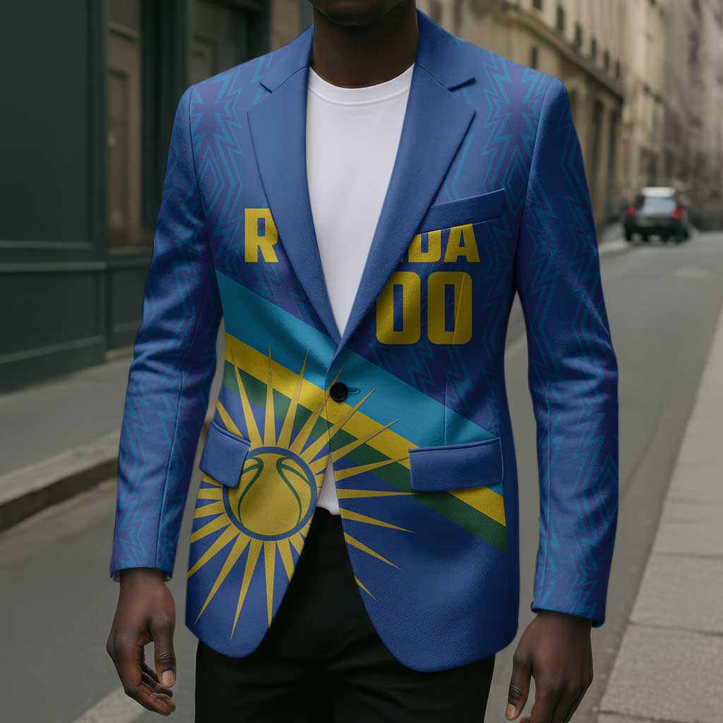 Rwanda Basketball Custom Blazer Go Champions Imigongo Folk Pattern
