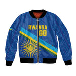 Afro Basketball Custom Rwanda Bomber Jacket Go Champions Imigongo Folk Pattern - African Pride