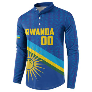 Rwanda Basketball Custom Button Sweatshirt Go Champions Imigongo Folk Pattern