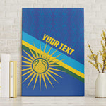 Afro Basketball Custom Rwanda Canvas Wall Art Go Champions Imigongo Folk Pattern - African Pride