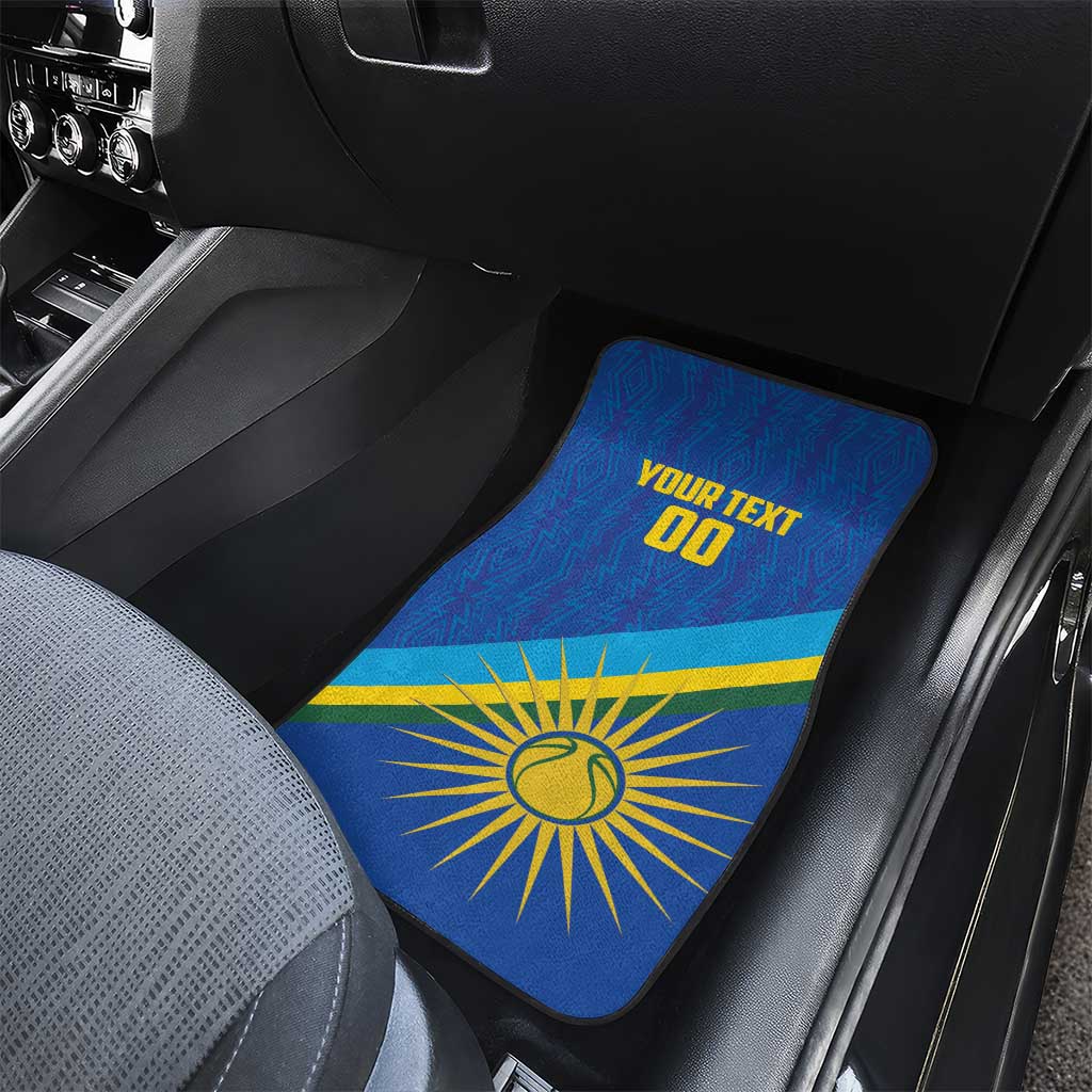 Afro Basketball Custom Rwanda Car Mats Go Champions Imigongo Folk Pattern - African Pride