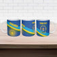 Rwanda Basketball Custom Ceramic Mug Go Champions Imigongo Folk Pattern