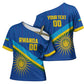 Rwanda Basketball Custom Cross Shoulder Shirt Go Champions Imigongo Folk Pattern