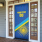 Rwanda Basketball Custom Door Cover Go Champions Imigongo Folk Pattern