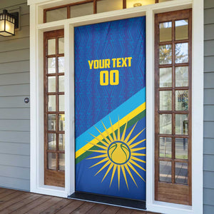 Rwanda Basketball Custom Door Cover Go Champions Imigongo Folk Pattern