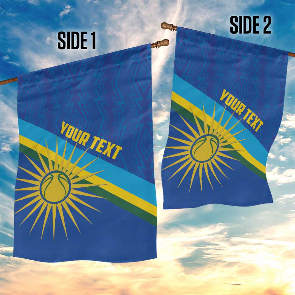 Afro Basketball Custom Rwanda Garden Flag Go Champions Imigongo Folk Pattern - African Pride
