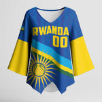 Rwanda Basketball Custom Kimono Sleeve Blouse Go Champions Imigongo Folk Pattern
