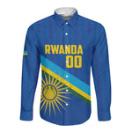 Afro Basketball Custom Rwanda Long Sleeve Button Shirt Go Champions Imigongo Folk Pattern - African Pride