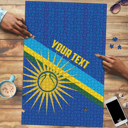 Rwanda Basketball Custom Puzzle Go Champions Imigongo Folk Pattern