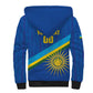 Afro Basketball Custom Rwanda Sherpa Hoodie Go Champions Imigongo Folk Pattern - African Pride