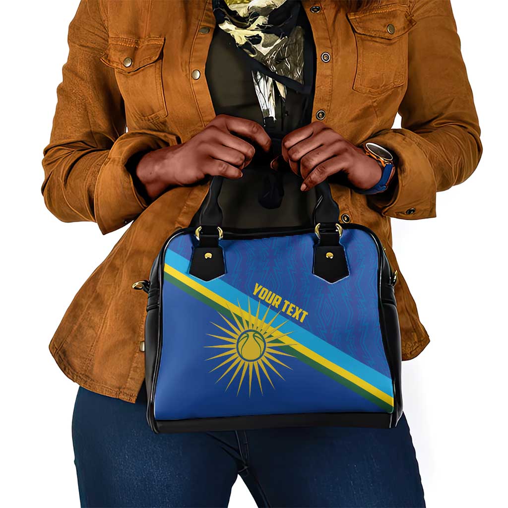 Afro Basketball Custom Rwanda Shoulder Handbag Go Champions Imigongo Folk Pattern - African Pride