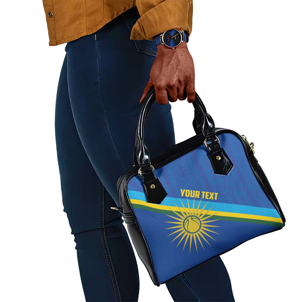 Afro Basketball Custom Rwanda Shoulder Handbag Go Champions Imigongo Folk Pattern - African Pride