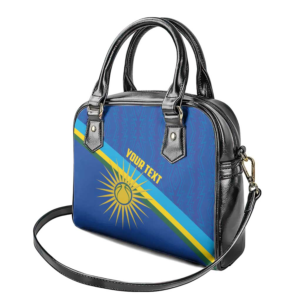 Afro Basketball Custom Rwanda Shoulder Handbag Go Champions Imigongo Folk Pattern - African Pride