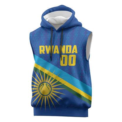 Afro Basketball Custom Rwanda Sleeveless Hoodie Go Champions Imigongo Folk Pattern - African Pride