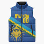 Rwanda Basketball Custom Sleeveless Puffer Jacket Go Champions Imigongo Folk Pattern