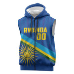 Afro Basketball Custom Rwanda Sleeveless Zip Hoodie Go Champions Imigongo Folk Pattern - African Pride