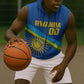 Afro Basketball Custom Rwanda Sleeveless Zip Hoodie Go Champions Imigongo Folk Pattern - African Pride