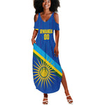 Afro Basketball Custom Rwanda Summer Maxi Dress Go Champions Imigongo Folk Pattern - African Pride