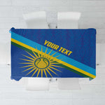 Afro Basketball Custom Rwanda Tablecloth Go Champions Imigongo Folk Pattern - African Pride