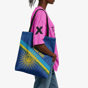 Rwanda Basketball Custom Tote Bag Go Champions Imigongo Folk Pattern