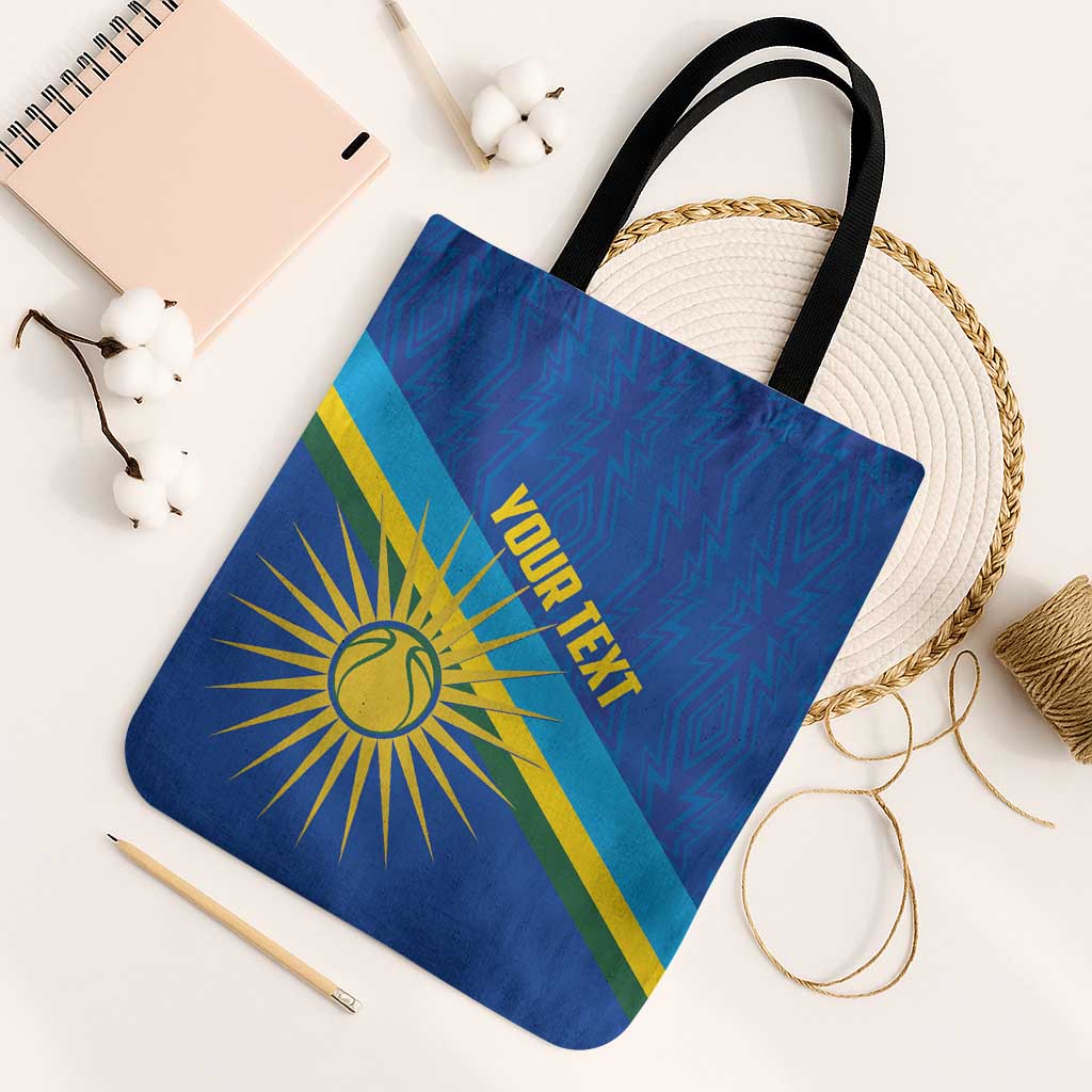 Rwanda Basketball Custom Tote Bag Go Champions Imigongo Folk Pattern