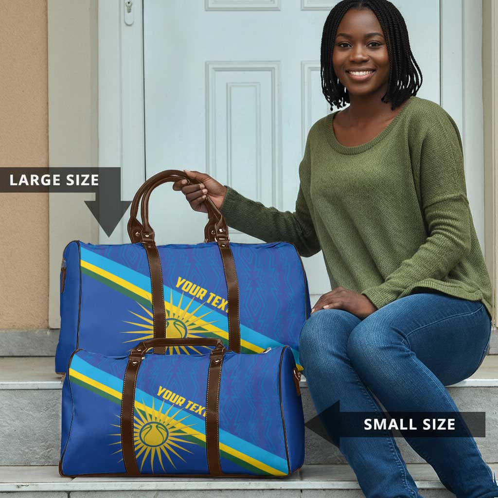 Rwanda Basketball Custom Travel Bag Go Champions Imigongo Folk Pattern