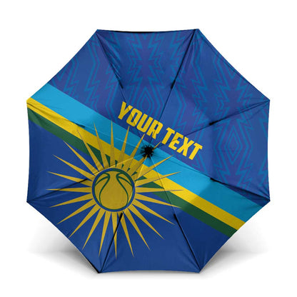 Rwanda Basketball Custom Umbrella Go Champions Imigongo Folk Pattern
