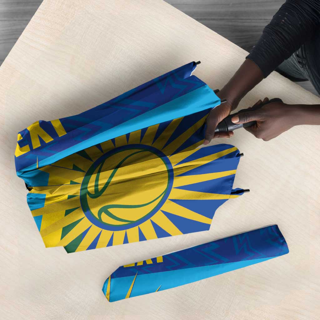 Rwanda Basketball Custom Umbrella Go Champions Imigongo Folk Pattern