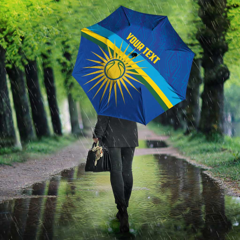 Rwanda Basketball Custom Umbrella Go Champions Imigongo Folk Pattern