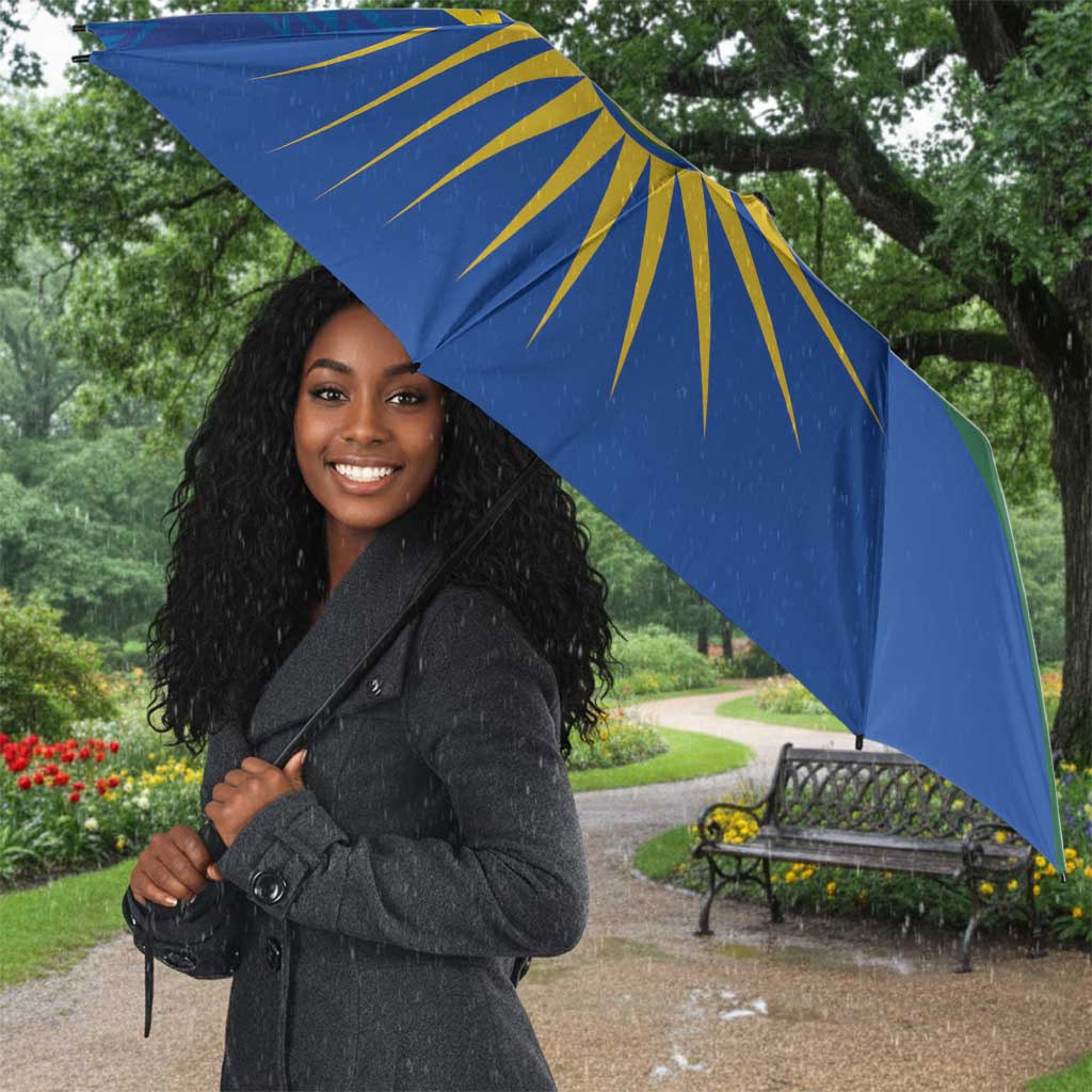 Rwanda Basketball Custom Umbrella Go Champions Imigongo Folk Pattern