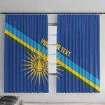 Afro Basketball Custom Rwanda Window Curtain Go Champions Imigongo Folk Pattern - African Pride