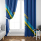 Afro Basketball Custom Rwanda Window Curtain Go Champions Imigongo Folk Pattern - African Pride