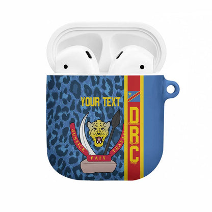 DR Congo Basketball Custom AirPods Case Come On Leopards Skin Pattern