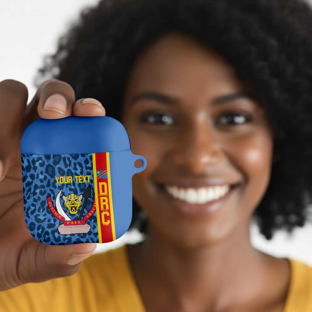 DR Congo Basketball Custom AirPods Case Come On Leopards Skin Pattern