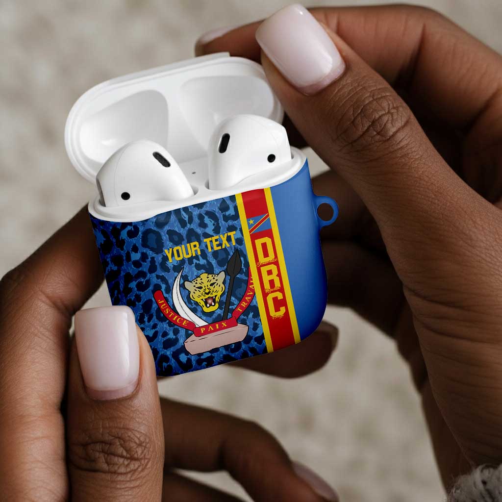 DR Congo Basketball Custom AirPods Case Come On Leopards Skin Pattern