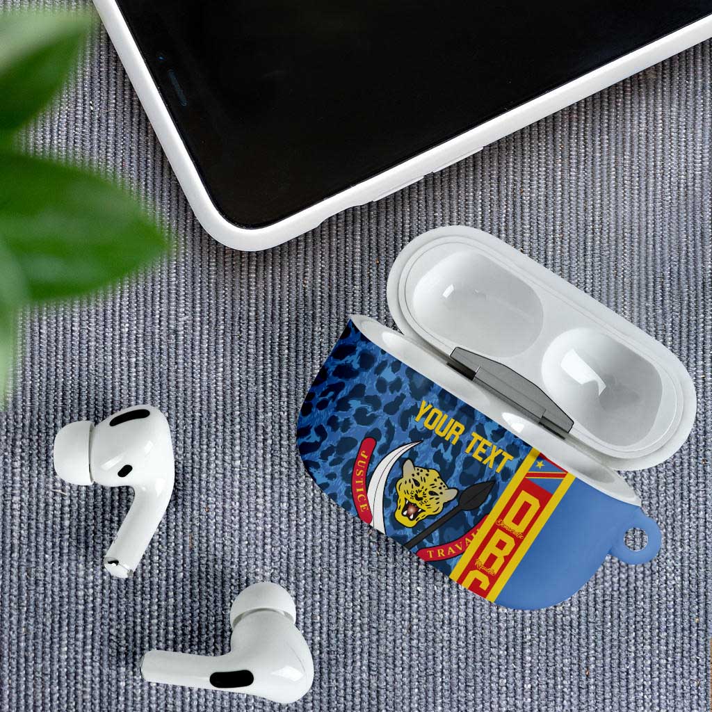 DR Congo Basketball Custom AirPods Case Come On Leopards Skin Pattern
