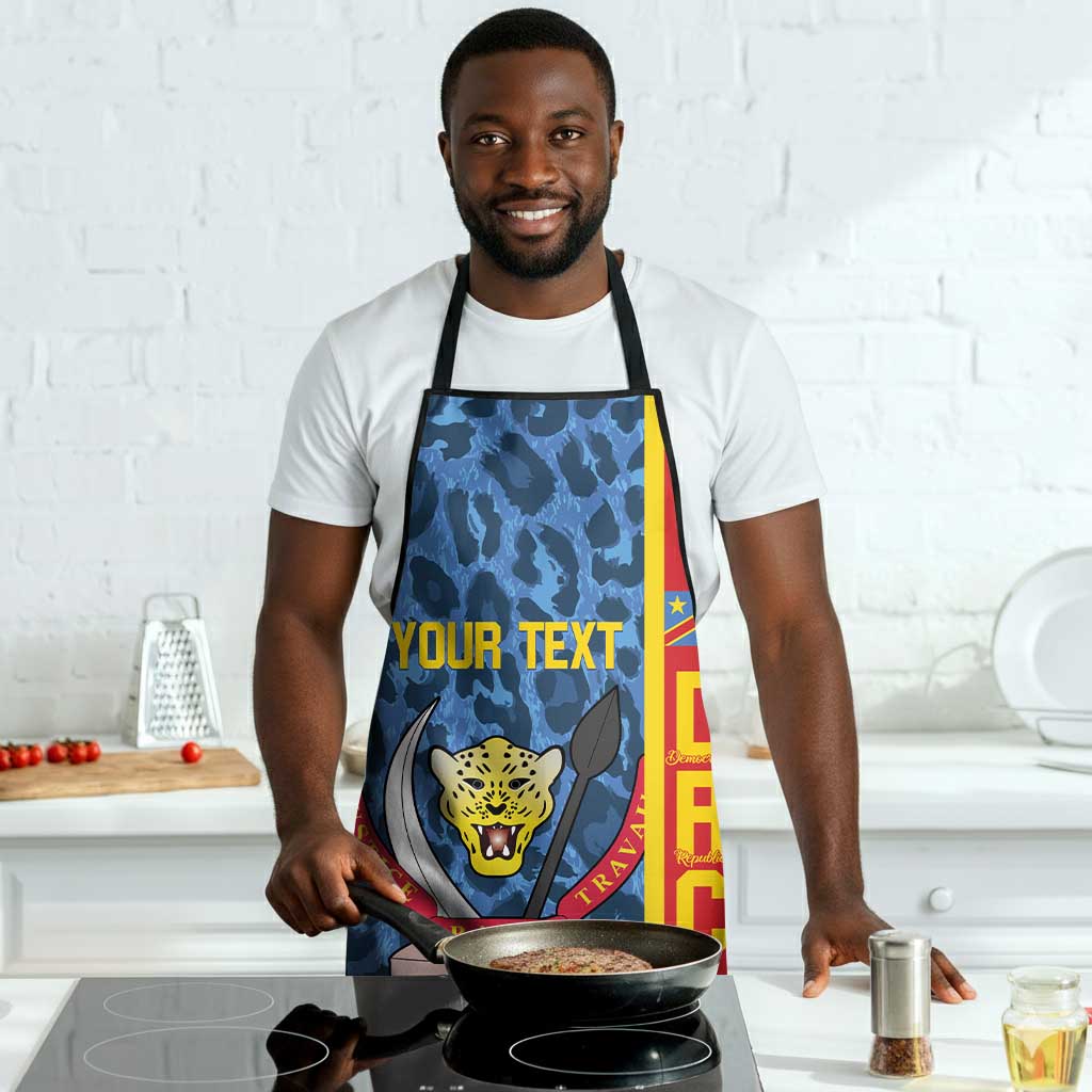 DR Congo Basketball Custom Apron Come On Leopards Skin Pattern
