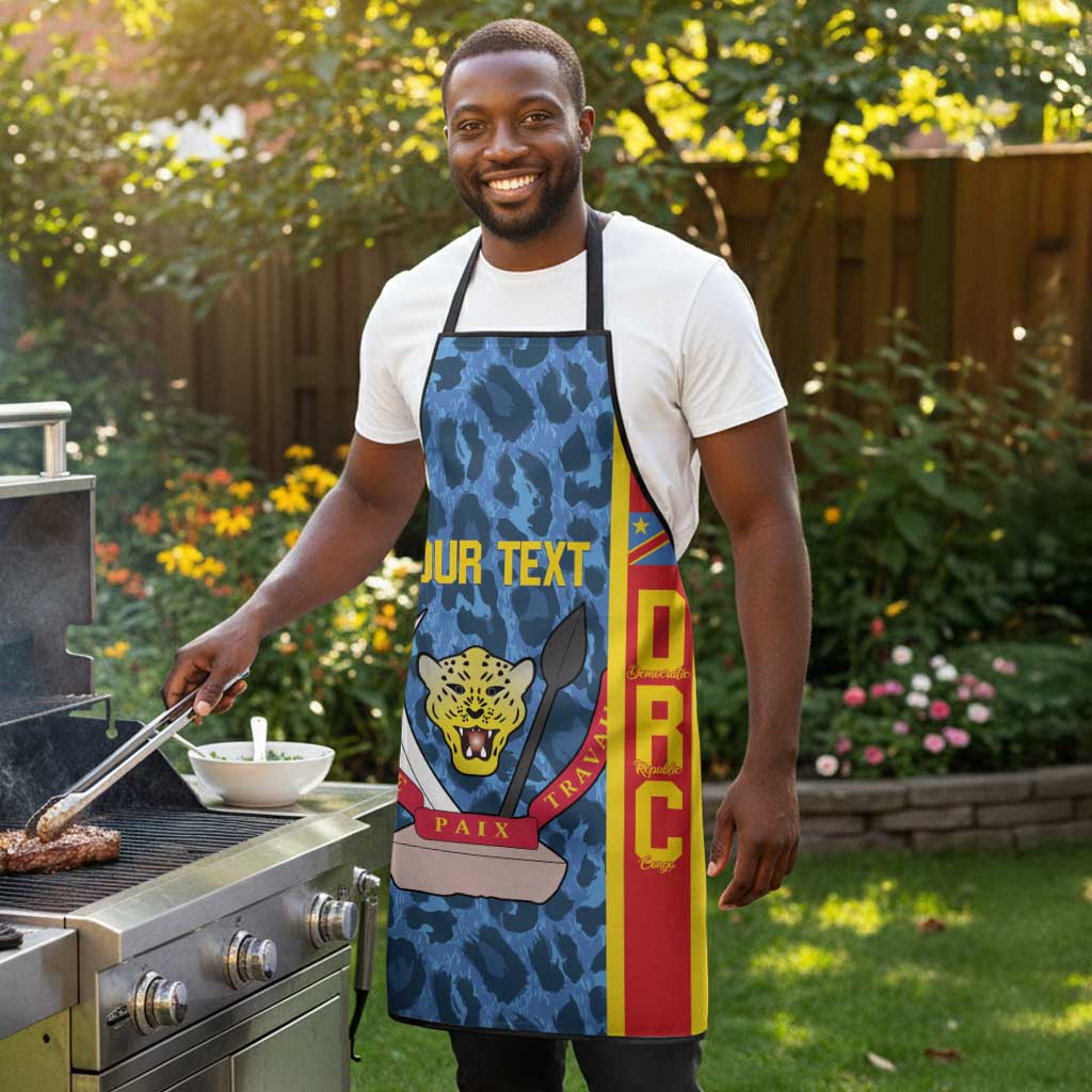 DR Congo Basketball Custom Apron Come On Leopards Skin Pattern