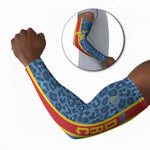 DR Congo Basketball Custom Arm Sleeves Come On Leopards Skin Pattern