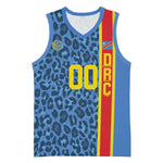 Afro Basketball Custom DR Congo Basketball Jersey Come On Leopards Skin Pattern LT14